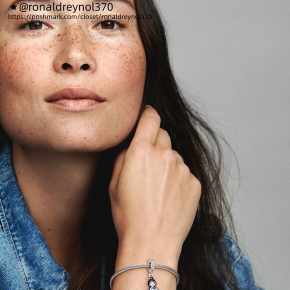 Pandora Japanese Doll in Blue Kimono Dangle Charm - Picture 5 of 5